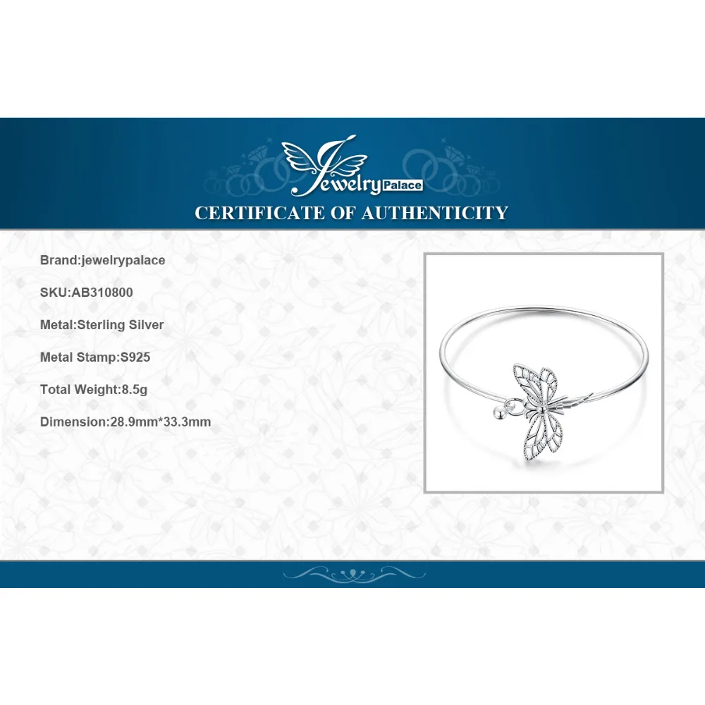 

JewelryPalace Dragonfly Bracelet 925 Sterling Silver Bracelet Bangles Bracelets For Women Silver 925 Jewelry Making Organizer