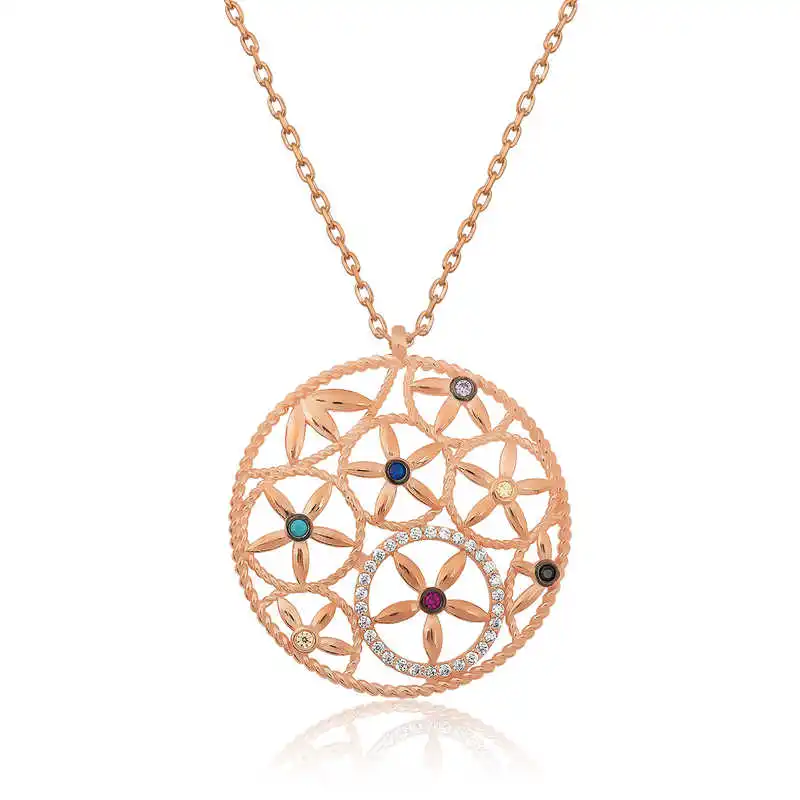 

Real Silver 925 Jewelry Silver Flower of Life Necklace