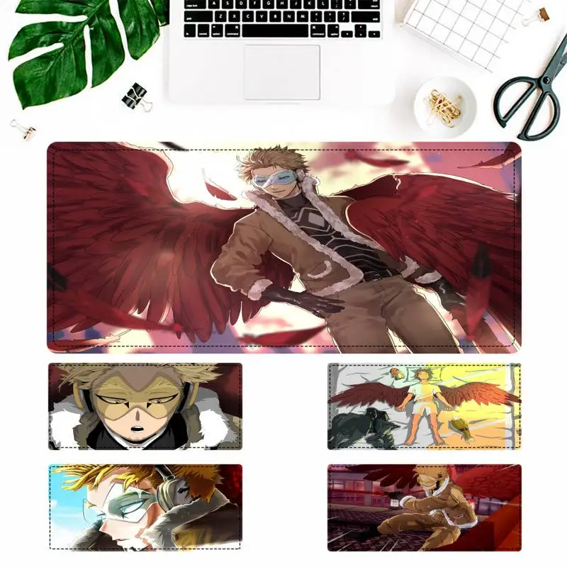 

Elegant Hero Academia Hawks Coat Mouse Pad Gamer Keyboard Maus Pad Desk Mouse Mat Game Accessories For Overwatch