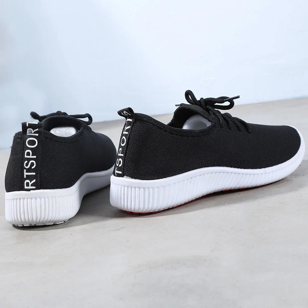 Женские кроссовки уличные однотонные дышащие лоферы с круглым носком мягкие