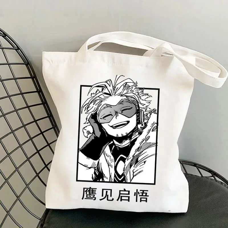 

My Hero Academia Eijiro Kirishima Katsuki Bakugou Hawks Anime Graphic Hipster Shopping Bags Girl Fashion Casual Pacakge Hand Bag