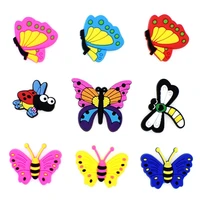 colorful buttefly shoe decoration buckle charms single piece dragonfly jbz for croc bracelets kids birthday gifts drop shipping