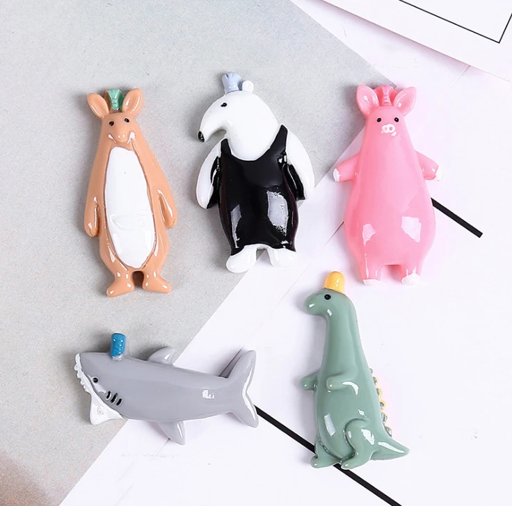 Стерео маленький мини холодильник с животным магнитом для детей как белая доска