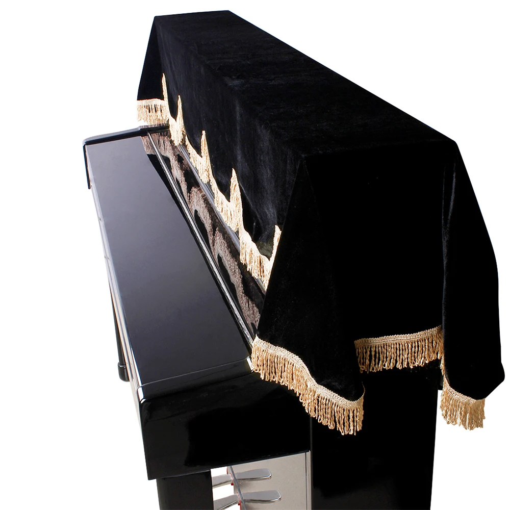 M MBAT High quality 88 Key Half draped Piano Cover Golden velvet Dust-Proof Keyboard 3 colors Folding Musical Accessories |