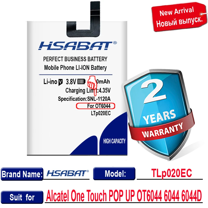 Топ бренд 100% новый 3300 мач TLp020EC аккумулятор для Alcatel One Touch POP UP OT6044 6044 6044D батареи +
