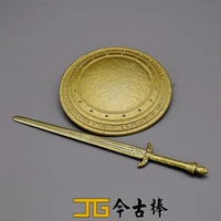 hot toys16 wonder girl ht ancient female warrior yellow gold shield long sword model