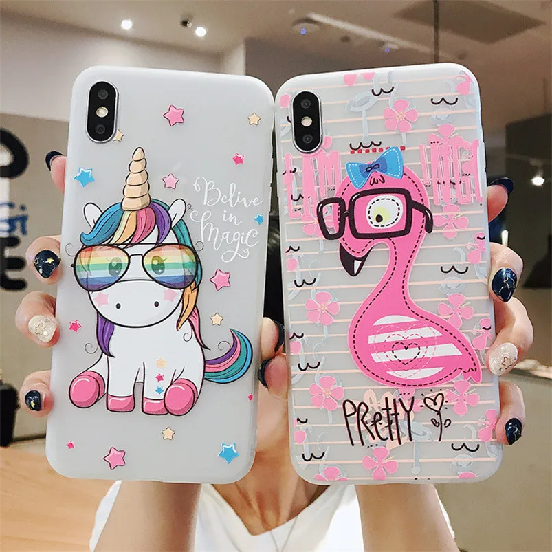 

3D Emboss TPU Case For Funda iPhone 6 6S SE 2020 7 8 Plus Cover For iPhone 11 12 Pro X XR XS Max Unicorn For iPhone 11 Case