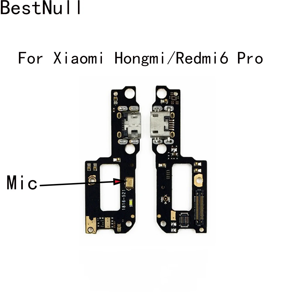 

Док-разъем BestNull для Xiaomi Hongmi6 Pro, Micro USB зарядное устройство, зарядный порт + микрофонная плата для Xiaomi Redmi 6 Pro