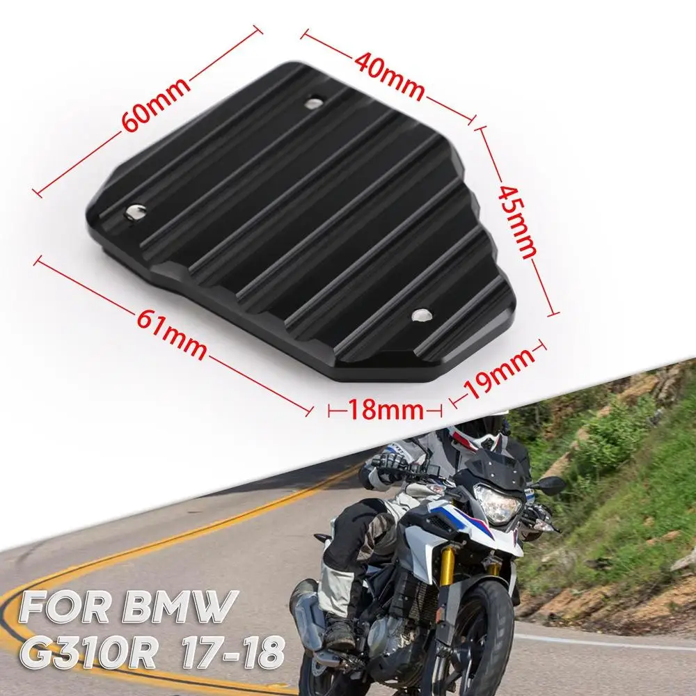 

Motorcycle Aluminium Alloy Kickstand Extension Pad Kickstand Foot Side Stand Extension Pad Support Plate For BMW G310GS 17-18