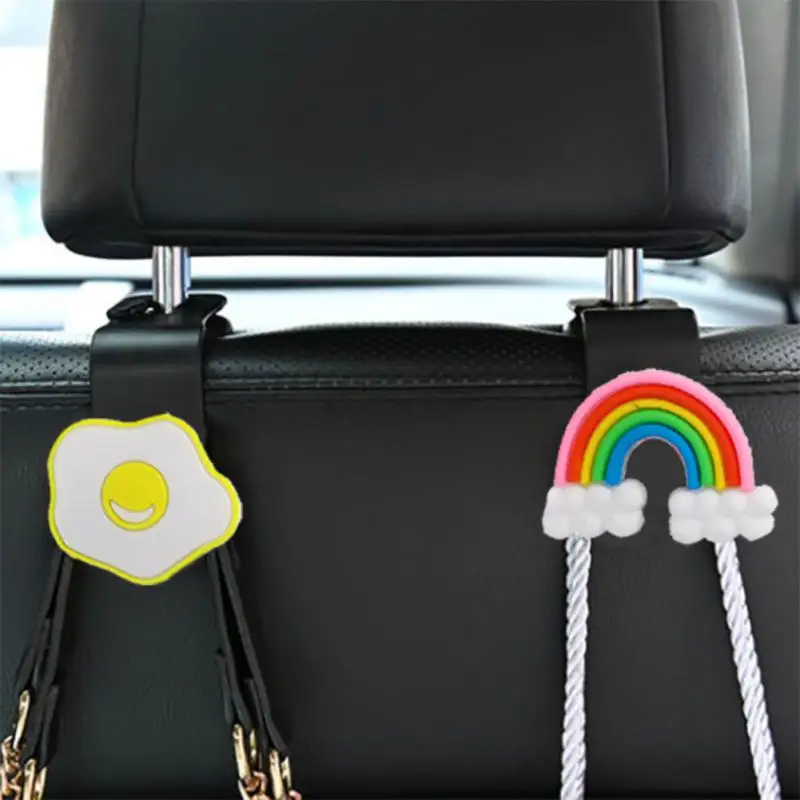 

Rear Seat Back Hanging Hook Automobile Interior Storage Holder Hooks Auto Fastener Cartoon Creative Car Hook Cartoon Cute