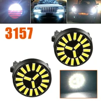 2pcs 3157 led bulb white 4014 smd driving daytime running light drl universal car accessories auto car products