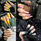 24 шт.компл. Популярные Модные накладные ногти градиентного цвета с полным покрытием длинные гвозди балерины накладные ногти сделай сам маникюрные художественные накладные ногти инструмент для наращивания