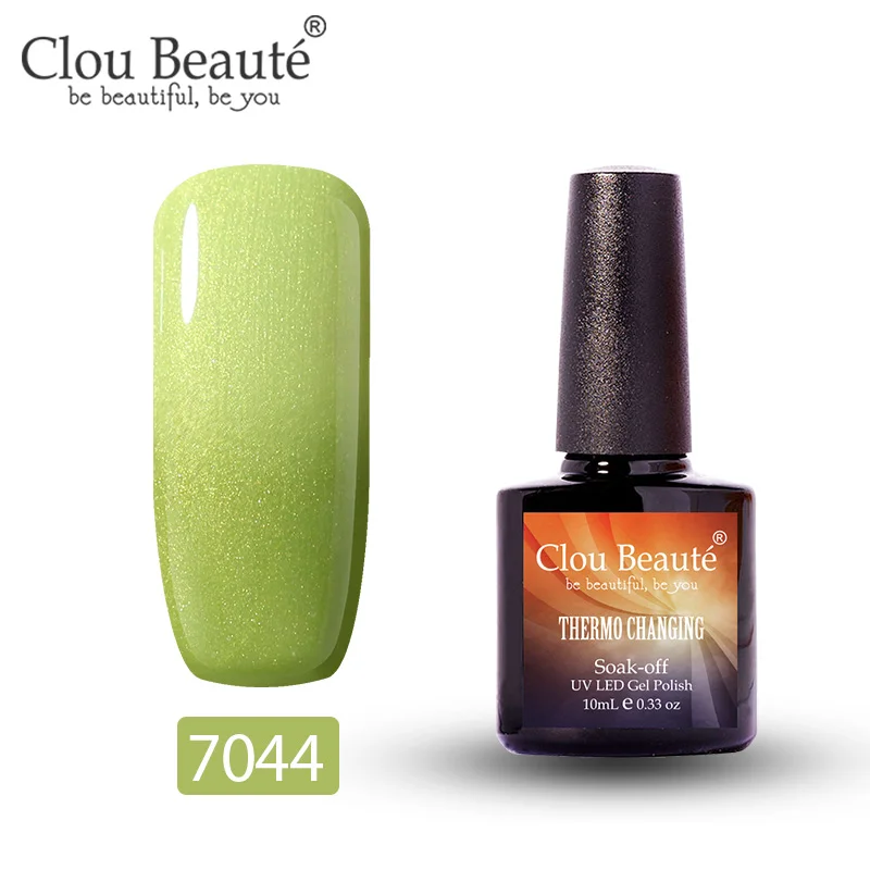 7044 Clou Beaute гель-лак, меняющий цвет в зависимости от температуры, гибридный УФ-лак для ногтей, стойкий, растворимый гель, 10 мл - Цвет: 7044