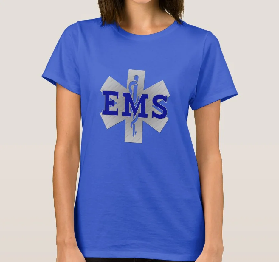 

Silver Star of Life with Blue EMS Women's T-Shirt