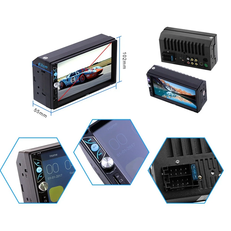 

1 Din 7 HD Sn MP5 Bluetooth USB/TF/FM/SD