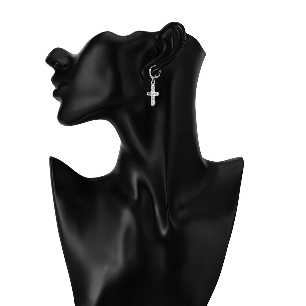 

sales with free shipping clearance sale 925 Sterling Silver cross Drop Earrings for Women Fine party Jewelry Holiday Gifts