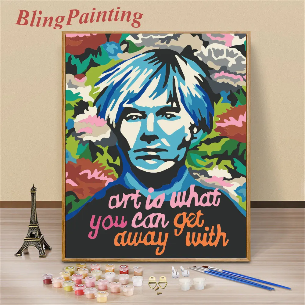 

Warhol Oil Painting By Numbers Craft Drawing On Canvas Acrylic Paint Kits DIY Hand Painted Wall Art Picture Home Decor Best Gift