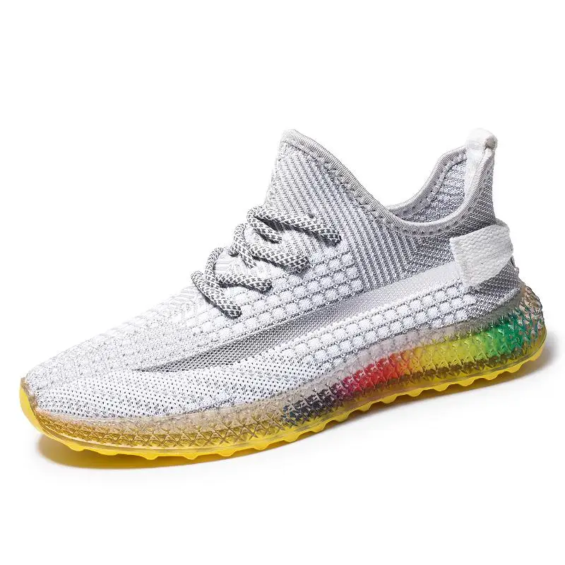 2019 New Men Sneakers Breathable Lace-up Casual Shoes Brand Male Kanya West Colorful Bottom Fish Scales Veins | Обувь