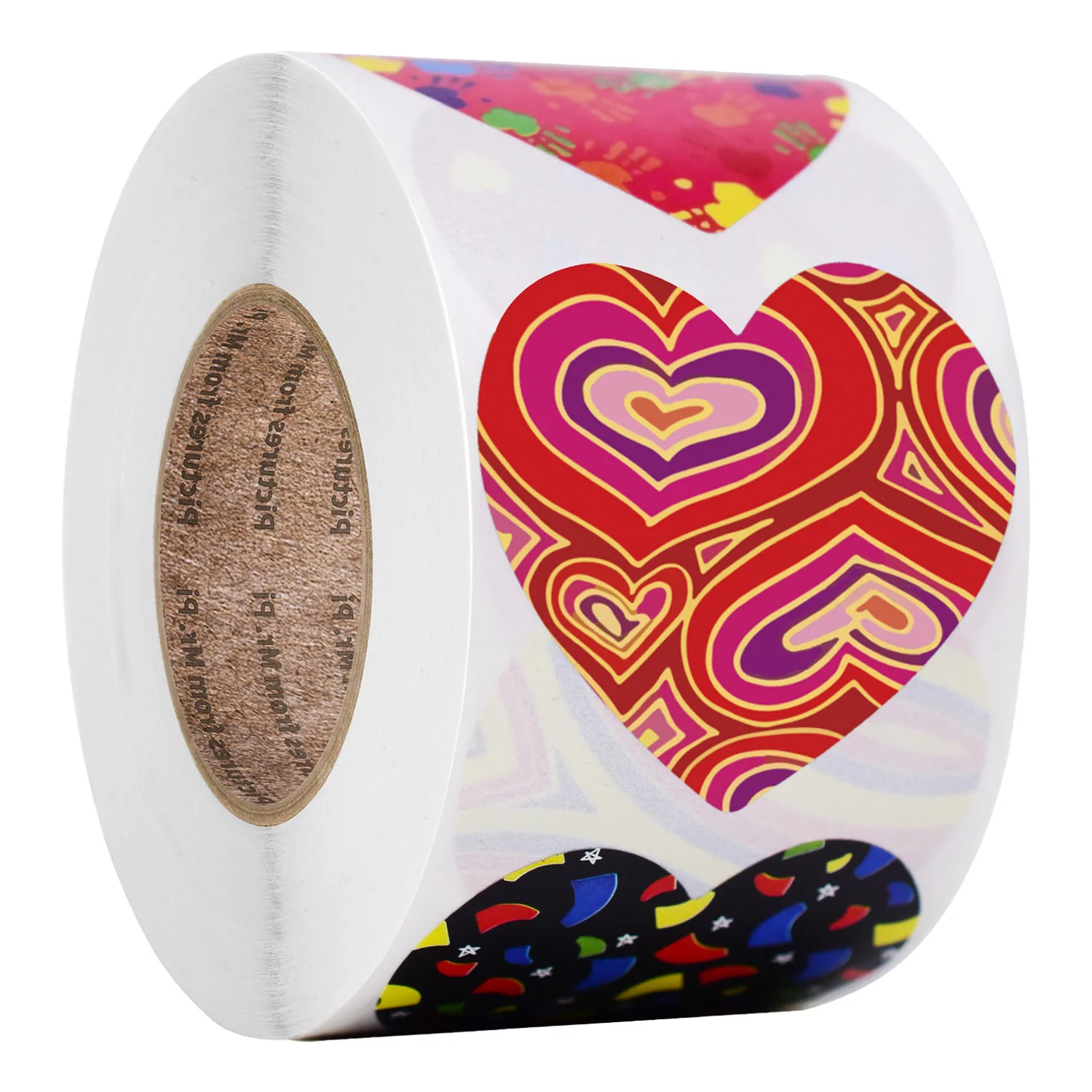 

500pcs/roll Heart Shaped Sticker Scrapbooking Seals Label Wedding Party Gift Packaging Thank You Cards Decoration Stickers