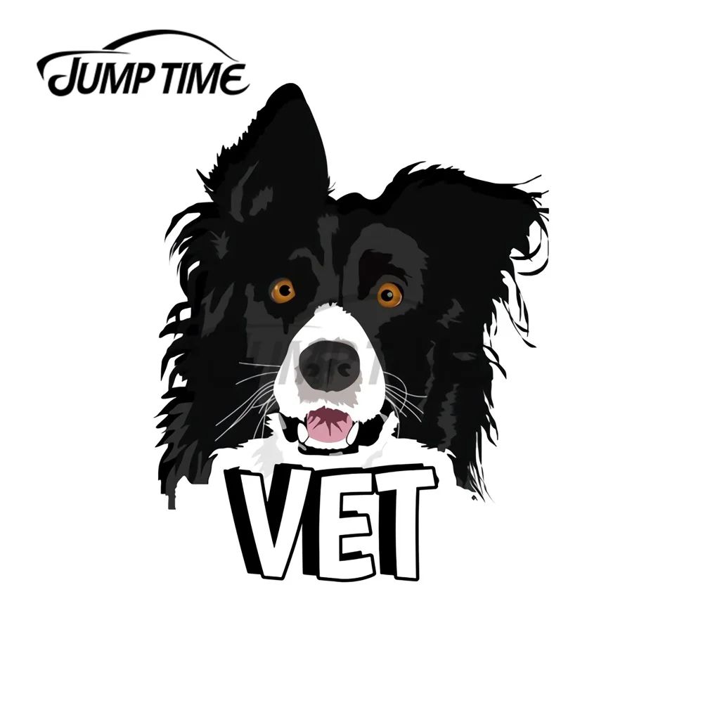 JumpTime 13x10 2 см колли ветеринара тонкой наклейка творческий Графика виниловые