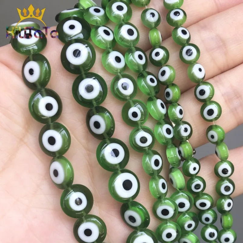 Бусины круглые из глазурованного стекла для изготовления ювелирных изделий 15