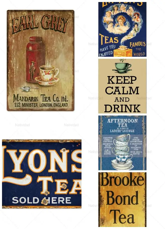 Keep Calm and Drink Tea постеры с надписью металлическая Оловянная табличка рисунком утюга
