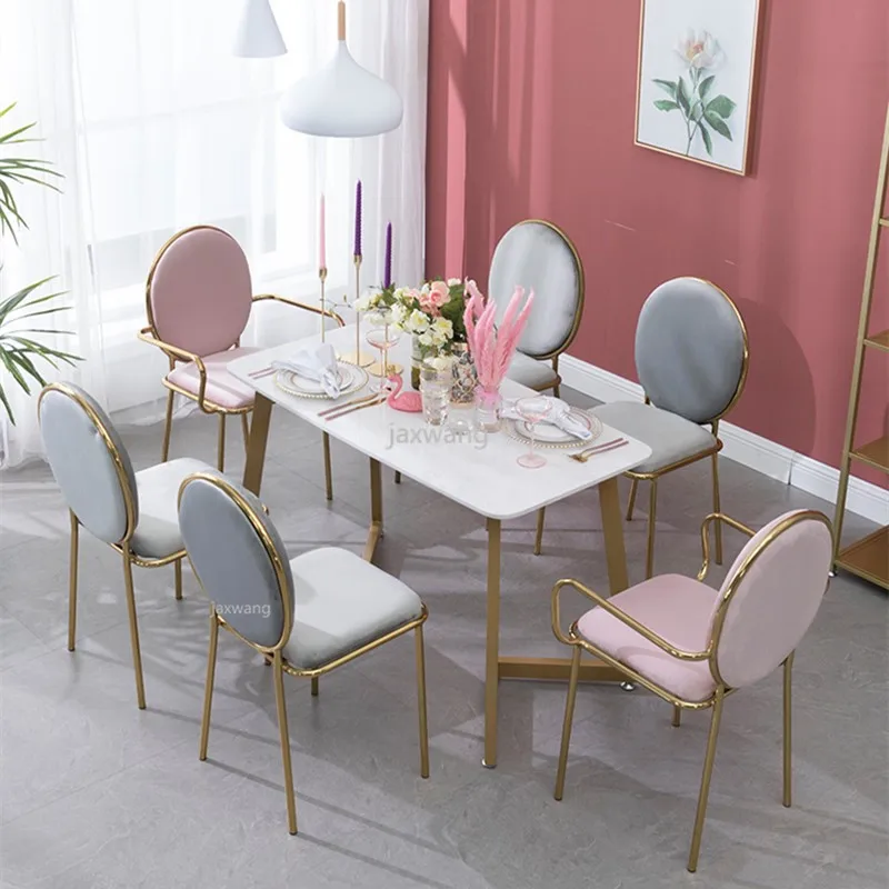 Креативный обеденный стул в скандинавском стиле из кованого железа