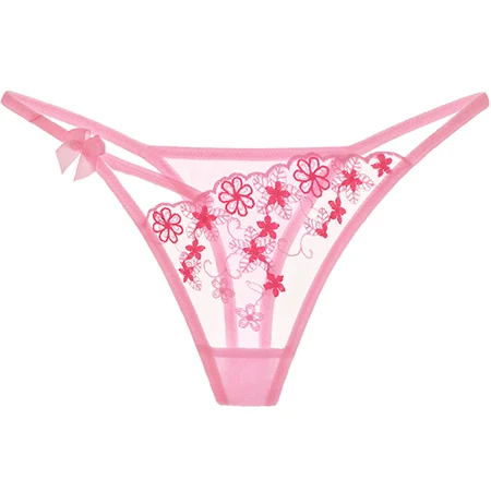 pink 2208 Женские кружевные стринги и стринги, трусики, сексуальное Ультра низкое нижнее белье, танга, женское бикини, эротическое нижнее белье, XXS-XL, 2208N - Цвет: pink 2208