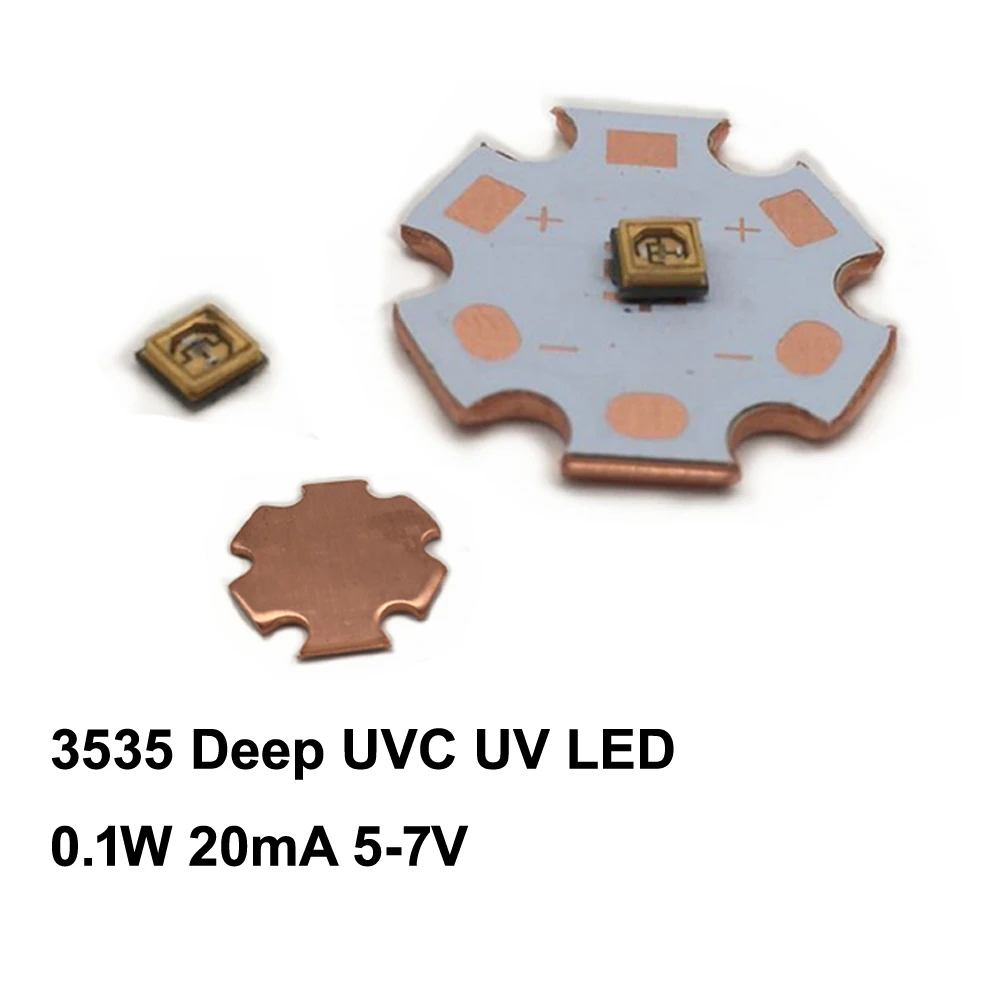 Светодиодный диодный светильник UVC 3535 275нм УФ лампа SMD 265нм 285нм 310нм темно