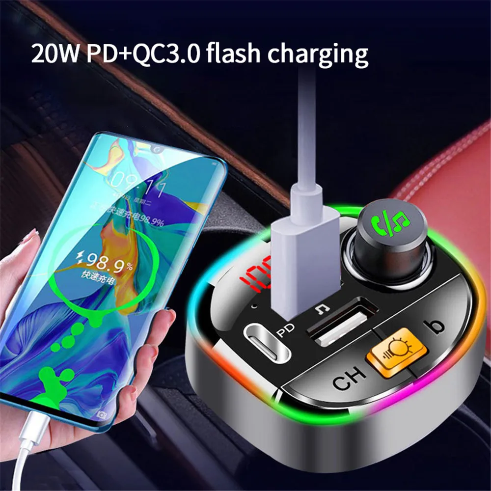 

FM-трансмиттер автомобильный с поддержкой Bluetooth 5,0 и USB-портом