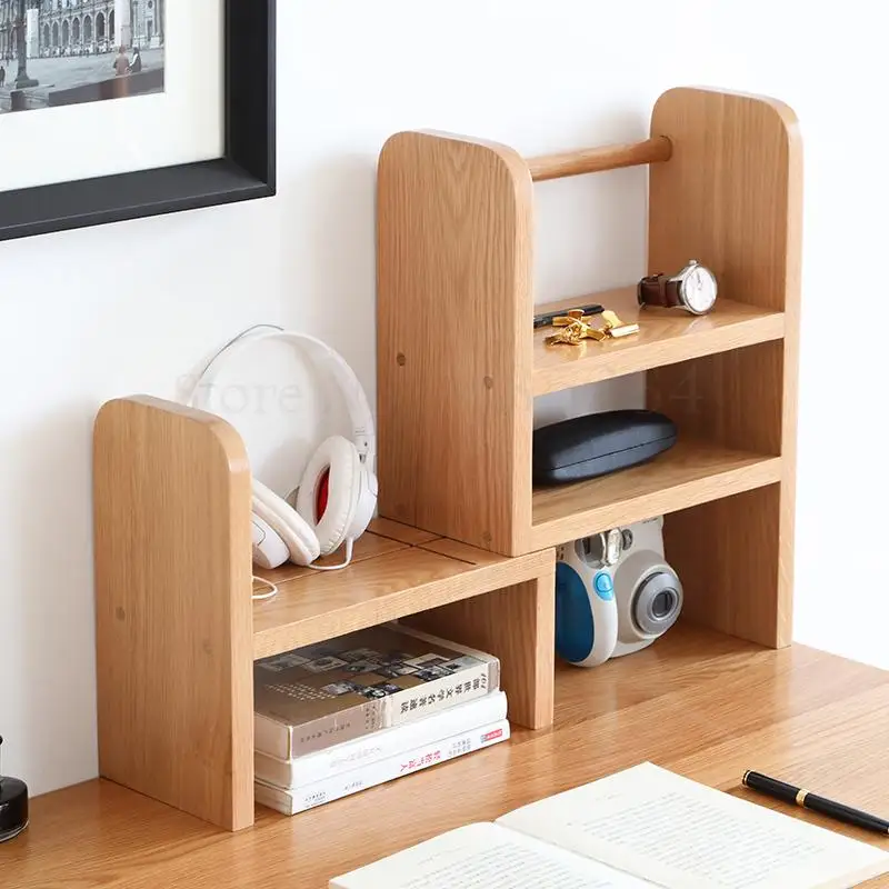 Книжная полка из массива дерева учебный стол маленькая книжная нордическая