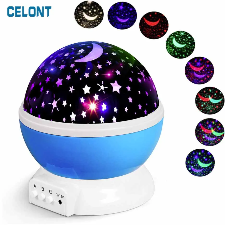 

Star Sky Projector Moon Galaxy Night Light For Children Kids Bedroom Decor Projector Rotating Nursery Night Light LED Baby Lamp