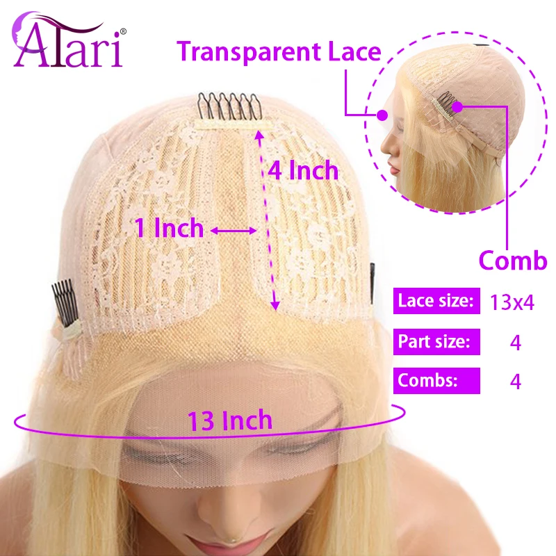 

Hd Lace Frontal Wigs Pink Blue Wig 613 Blonde Colored Human Hair Wigs Straight Lace Front Wigs for Women Peruvian Human Hair Wig