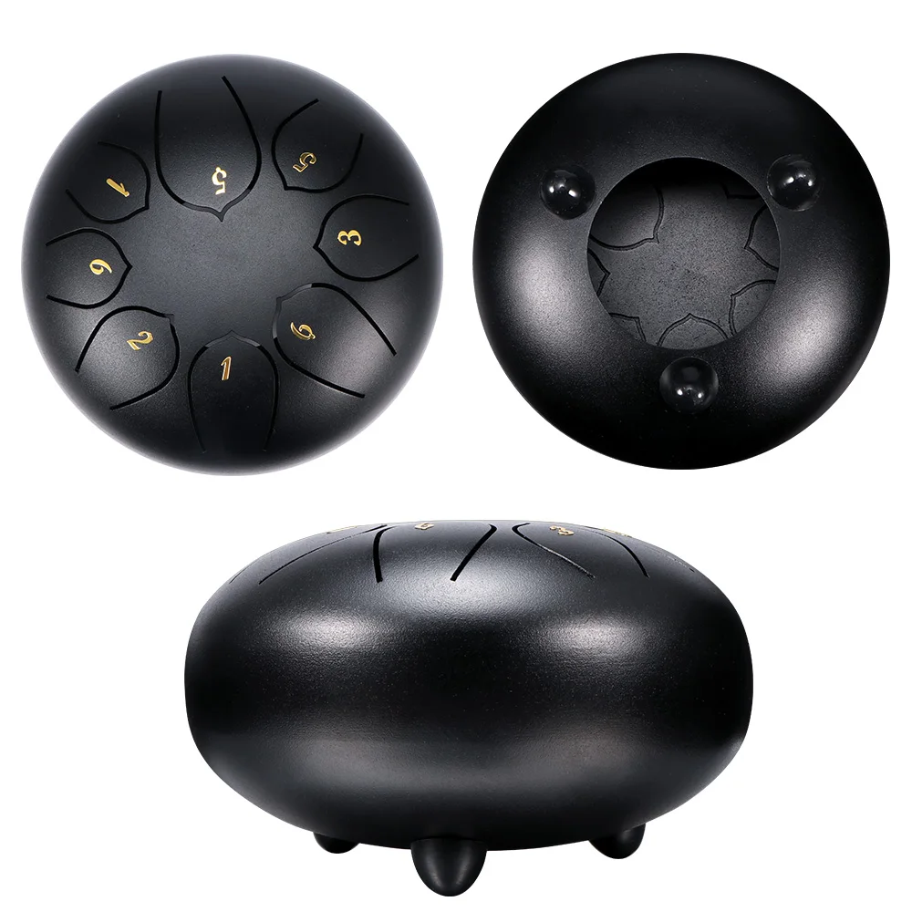 6 дюймовый стальной барабан с язычком 8 tune Hand Pan барабанными палочками сумка для
