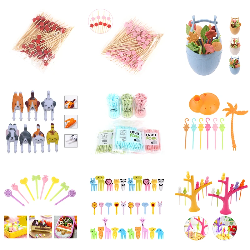 6-100 шт. мини-вилки для фруктов на ферме | Дом и сад