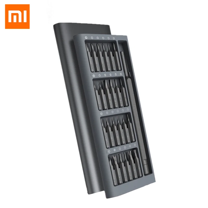 

Оригинальный набор отверток Xiaomi Mijia Wiha для ежедневного использования, 24 прецизионные магнитные биты, алюминиевая коробка, отвертка, набор д...