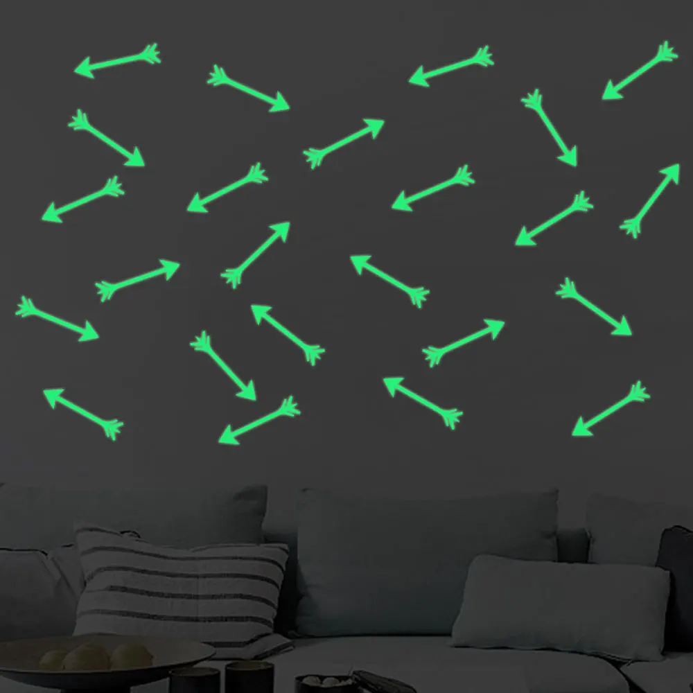 Настенные наклейки со стрелками светится в темноте светящиеся флуоресцентные
