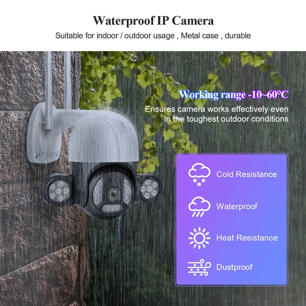 IP-камера Techage HD 5 Мп с Wi-Fi уличная умная беспроводная камера Ии и PTZ двухстороннее