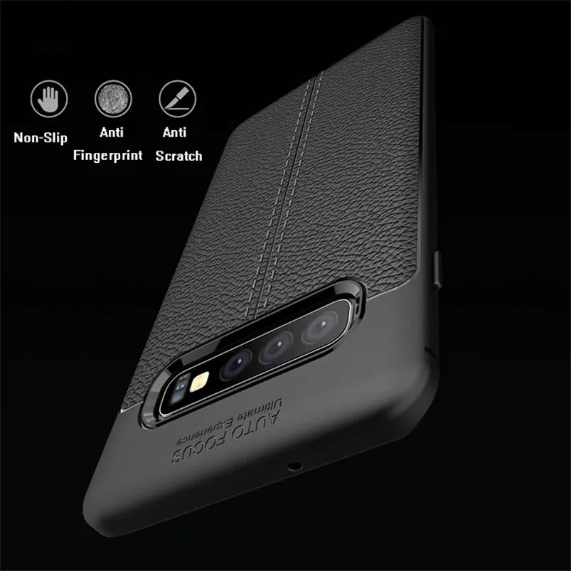 Мягкий ТПУ чехол с текстурой личи кожаный чехол для samsung Galaxy S10 S10E S8 S9 плюс M10 M20 M30 M40 A10 A20 A20E A30 A40 A50 A60 A70 чехол Funda
