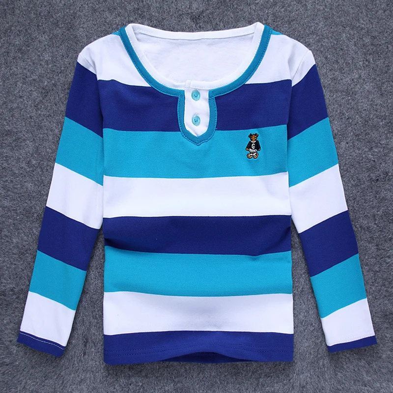 Футболка поло Повседневные рубашки для мальчиков детская одежда в полоску топы