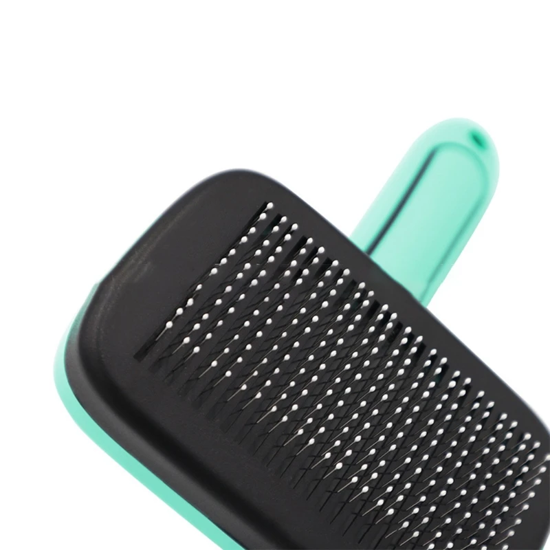 

Self Cleaning Slicker Brush And Comb Set For Cats Dog Cat Grooming Brushes For Shedding Removes Mats Suitable Long Hair