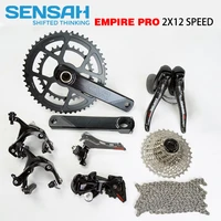 sensah empire pro 2x12 speed 24s road derailleur groupsets carbon shifter lever and carbon rear derailleur leg 1x12s groupsets