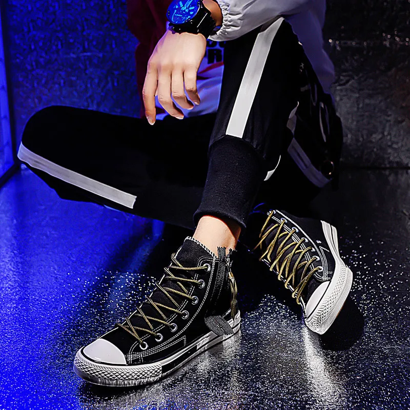 Кеды мужские с круглым носком Классические холщовые кроссовки на шнуровке