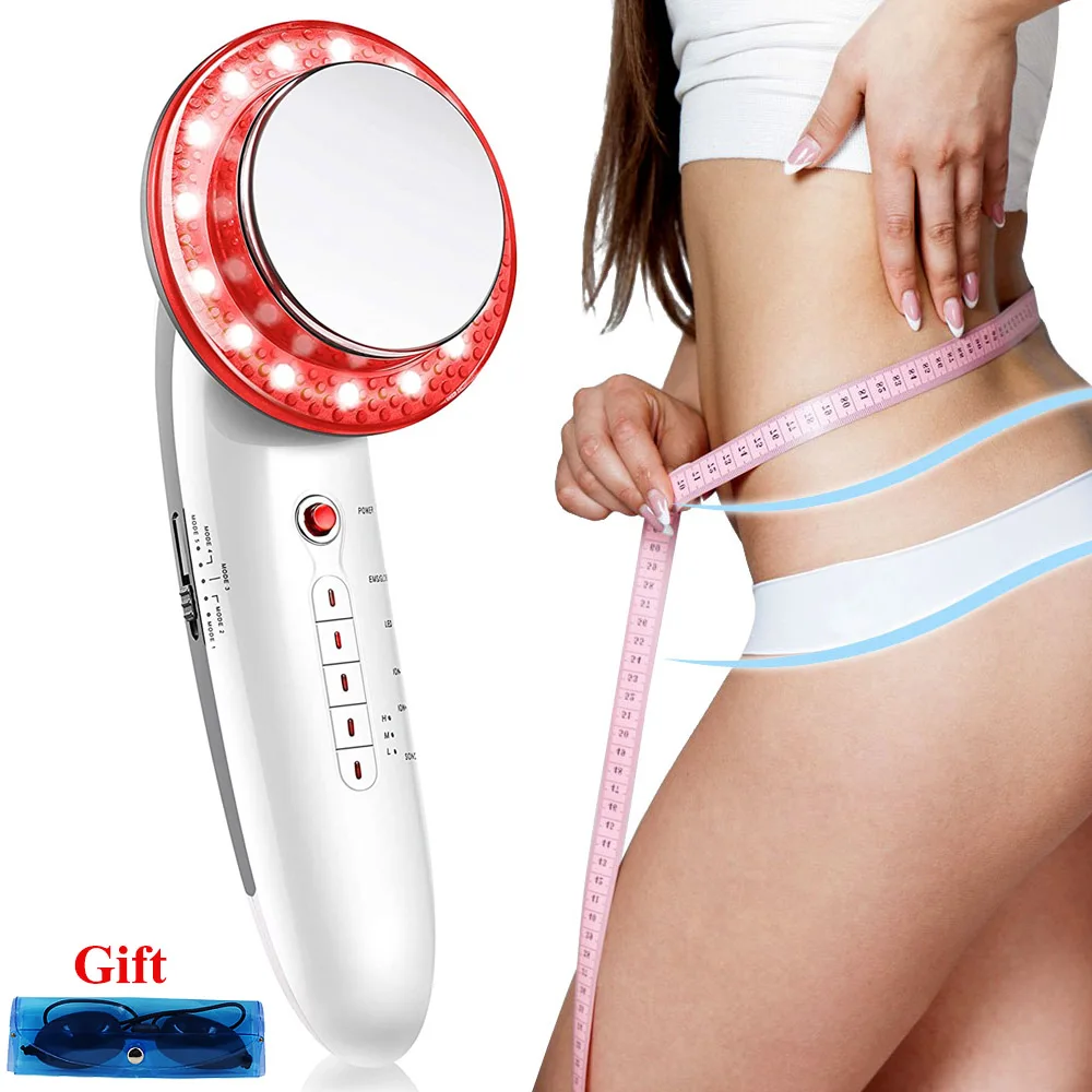 6 In 1 Ultrasound Cavitation Body Slimming Massager Weight Loss Anti-Cellulite Fat Burner Galvanic Infrared EMS Therapy Machine