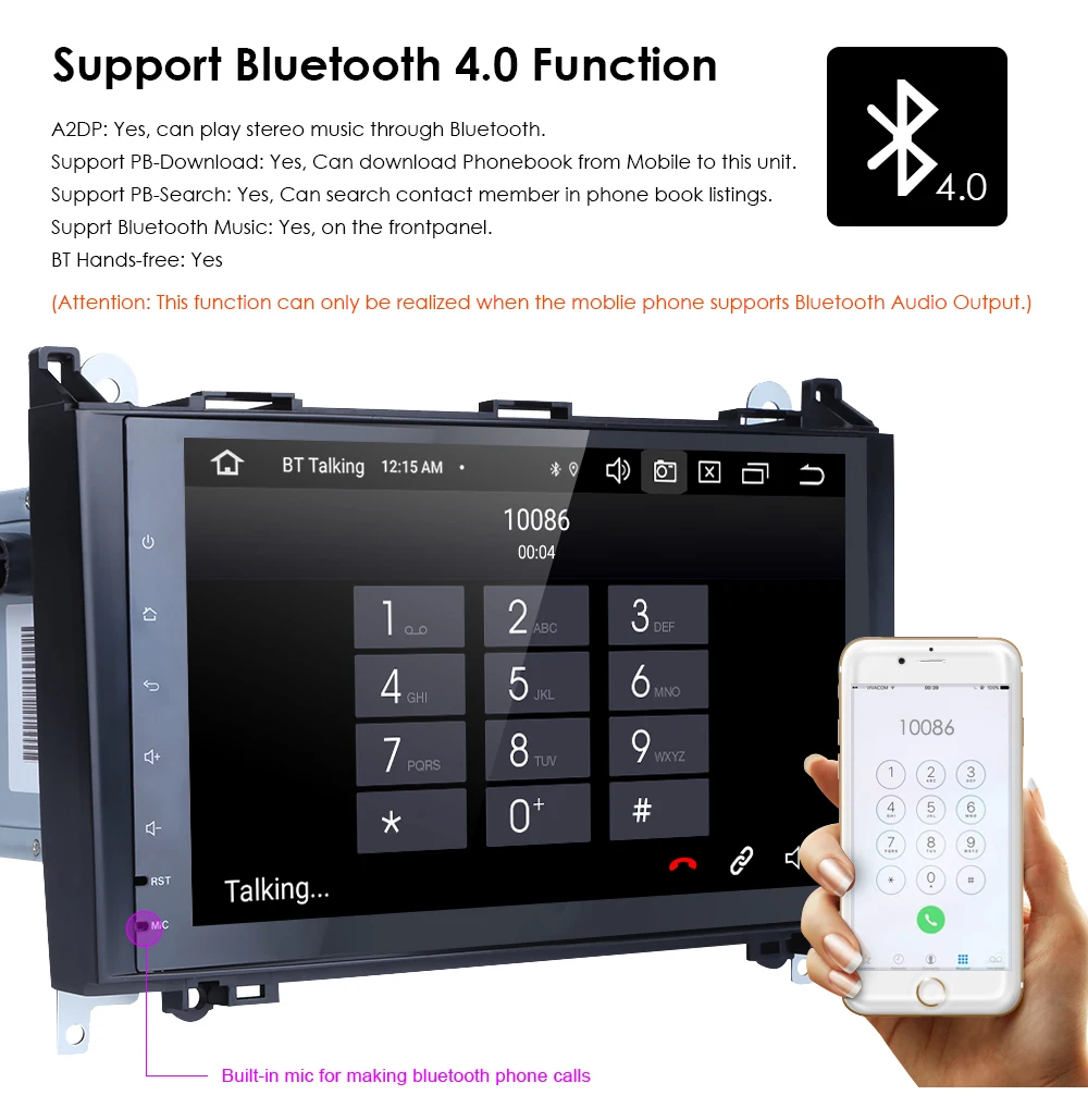 2din Android9.0 9''Car gps Штатная для Mercedes Benz B200 A B класс W169 W245 Viano Vito W639 Sprinter W906 4G Bluetooth радио