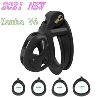 2021 new 3d mamba male chastity device cobra cock cage double arc cuff penis ring chastity belt bdsm adult sex toys for men