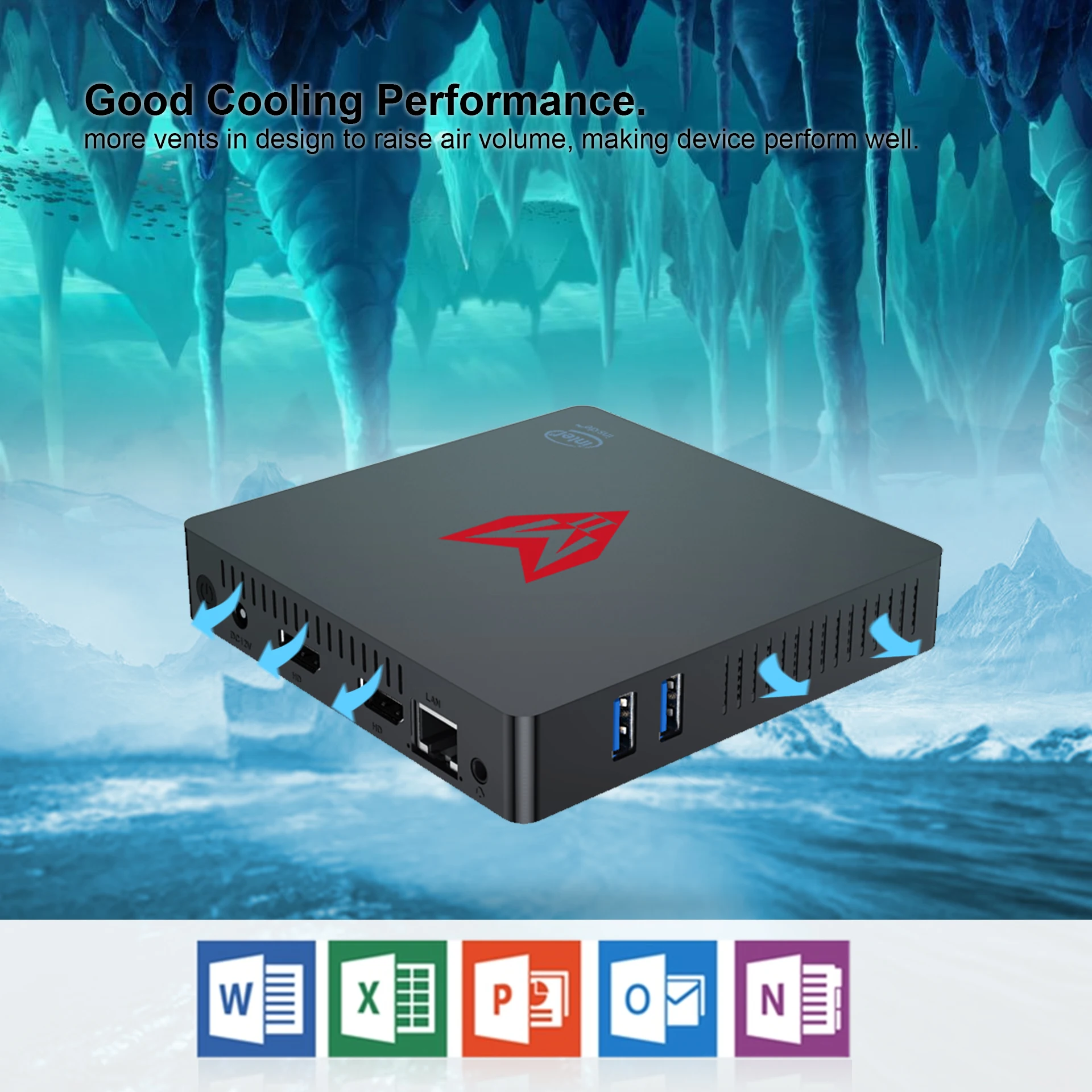 Мини-ПК MII Win10 In-tel Apollo Lake J4205 tv Box Mini PC dual wifi 8G 128G/256 GB/512 GB HD1.4 BT телеприставка HD graphics 500