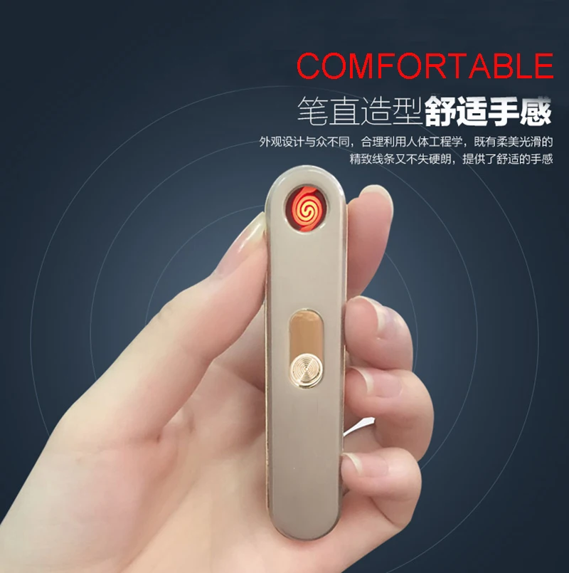 Honest Metal перезаряжаемая USB Электронная Вольфрамовая Проводная Зажигалка