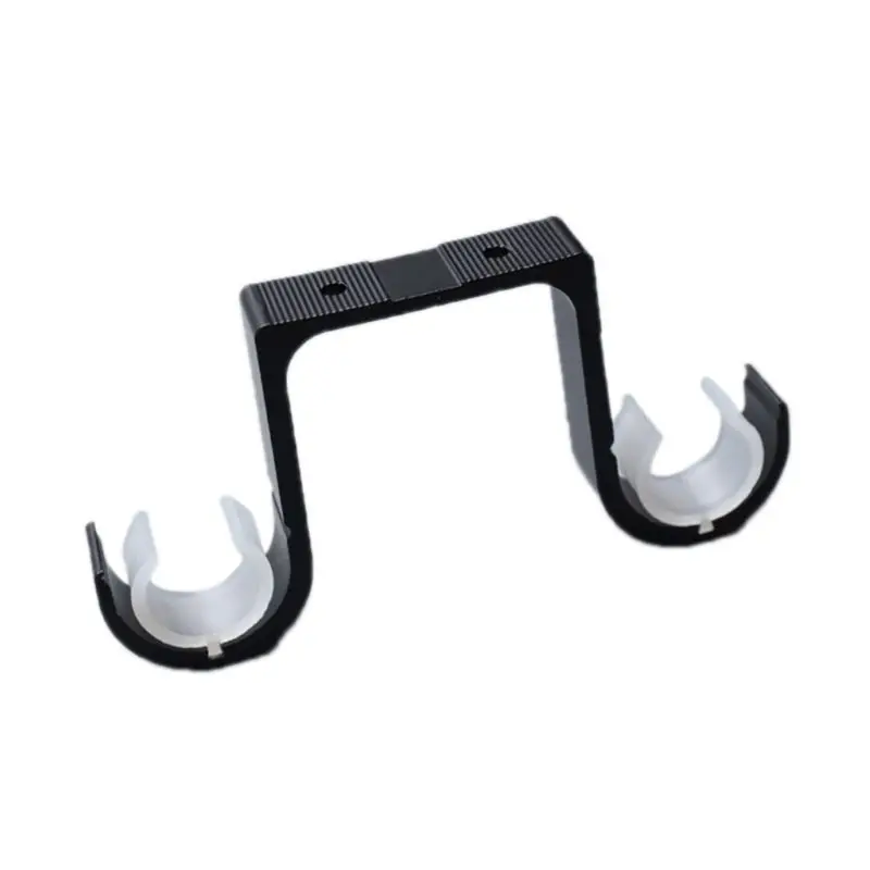 

2pcs Double Curtain Rod Brackets Window Hardware Hook Holder Hanger Home Decor