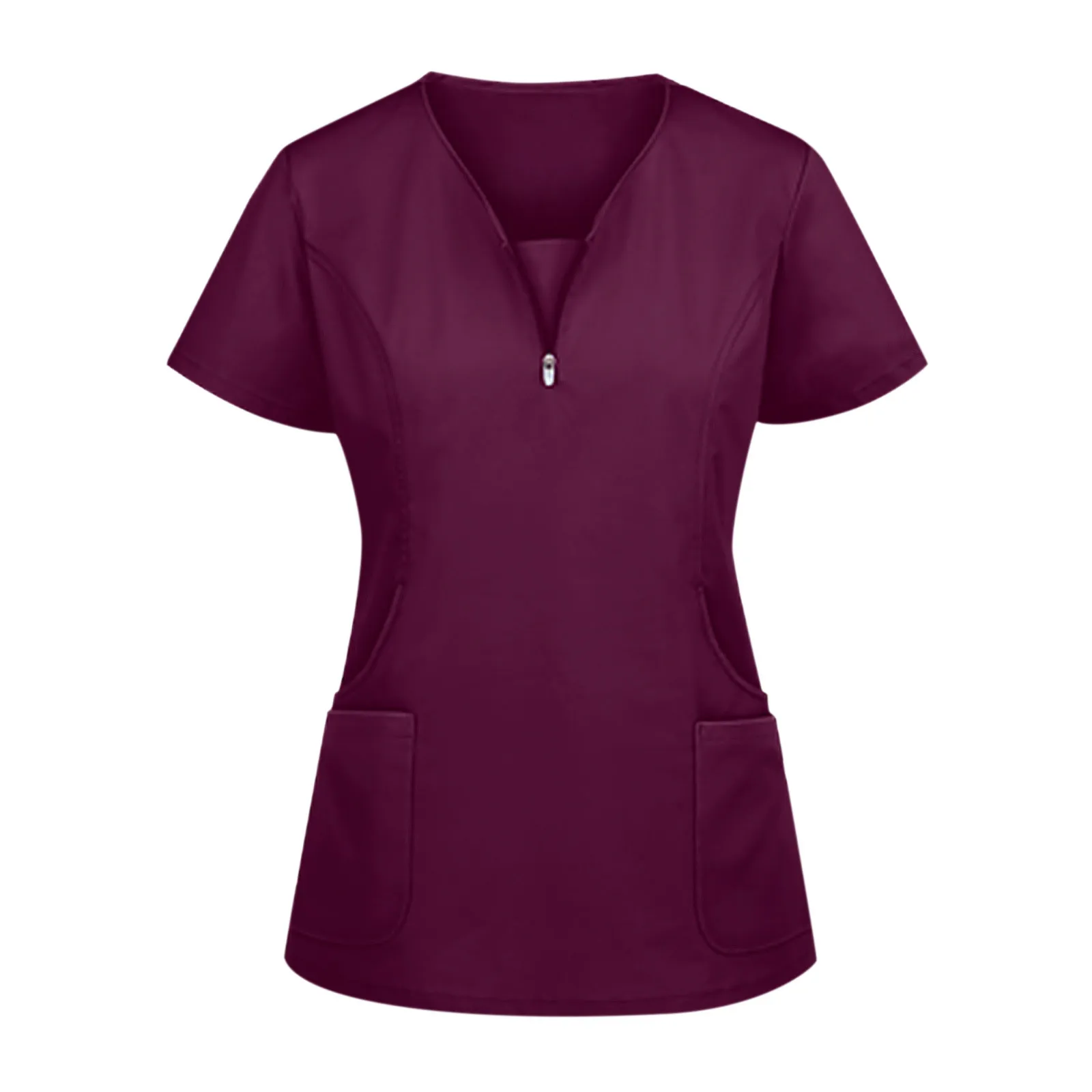 

2021 Women Short Sleeve Beauty Uniform V-neck Scrubs Tops Spa Uniform Health Workers Working Scrub Tops Nurse gorro enfermera